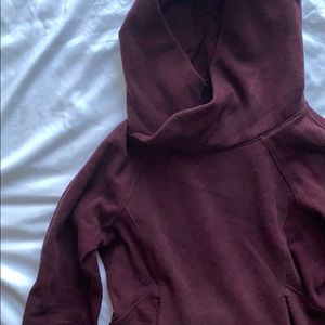 *Rare* Burgundy Lululemon Cowl Neck hoodie, size 6